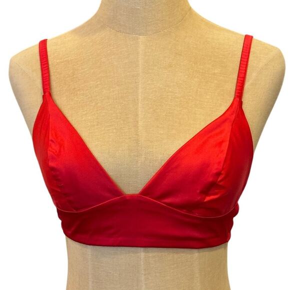 Parade Other - PARADE Red Stain Silky Wireless Bralette Bra Top Women's size S